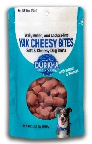 1ea 3.5oz Durkha Yak Cheesy Bites with Salmon and Beetroot - Treats